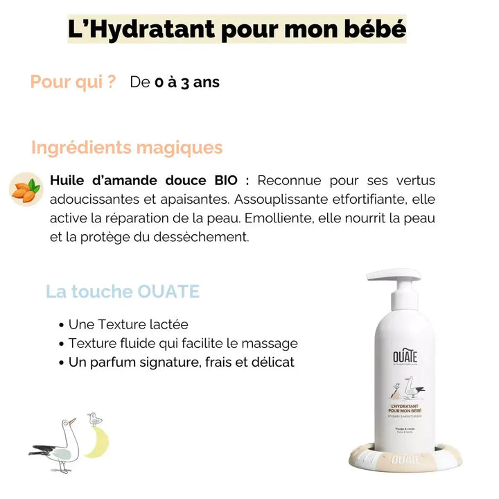 Crème hydratante pour mon bébé 300 ML - Ouate