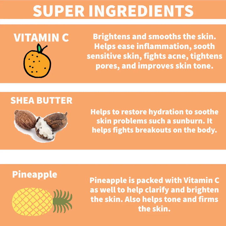 Gommage corporel à l'ananas et à la Vitamine C - Nature Spell